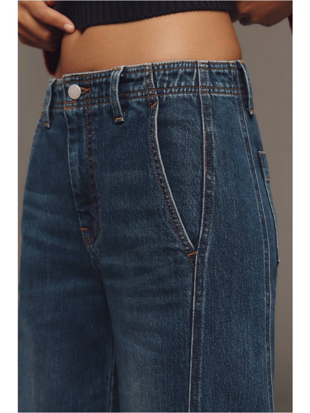 Pilcro Anthropologie The Lex High-Rise Relaxed Tapered Jeans Size 26 - Picture 13 of 15